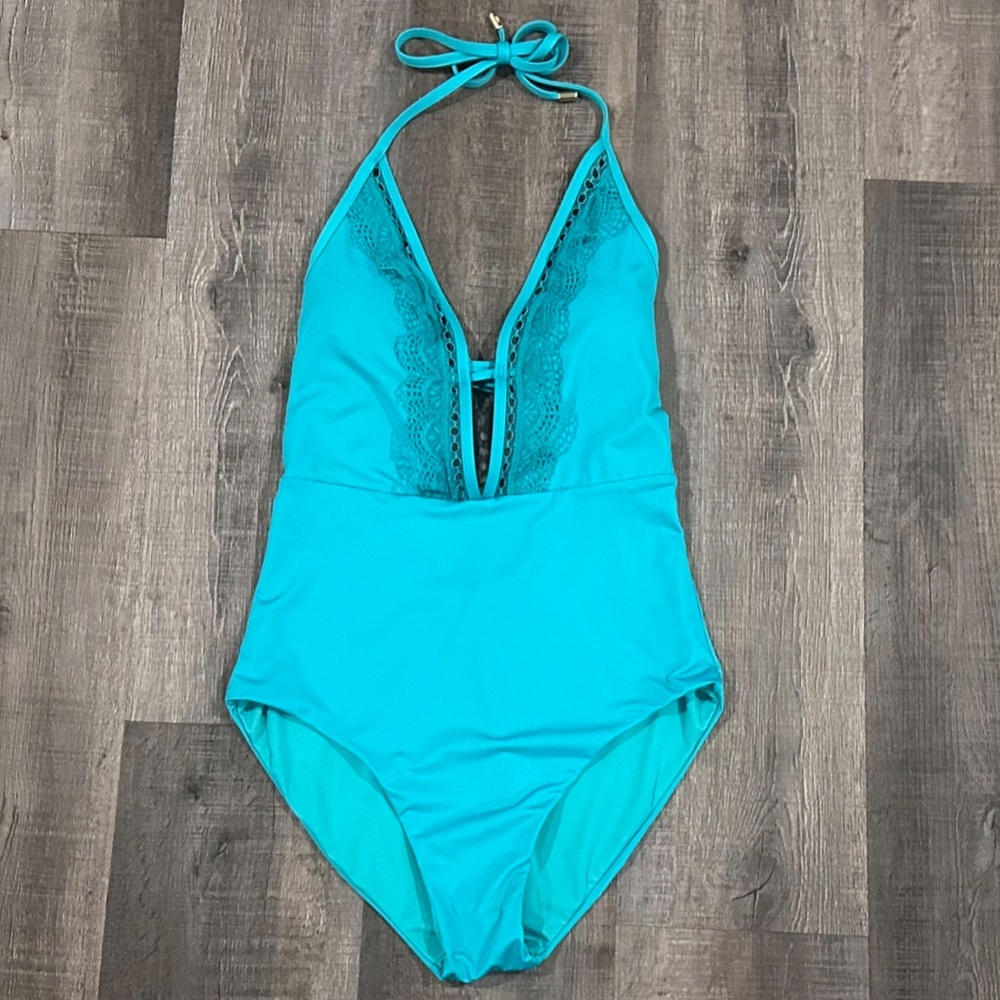New Women’s Small Laundry by Shelli Segal Deep V Swimsuit